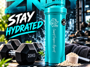 ZNGY HYDRA 750 ML Protein Shaker Bottle | BPA Free | Leak Proof | Twist Lock | Turquoise Blue